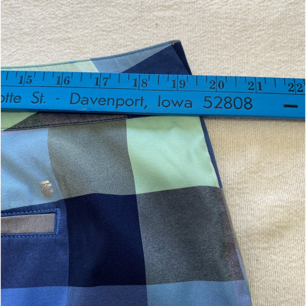 IZOD Golf Skort Womens Size 16 Blue Plaid Preppy Pull On Athletic Skirt Shorts - Picture 9 of 9